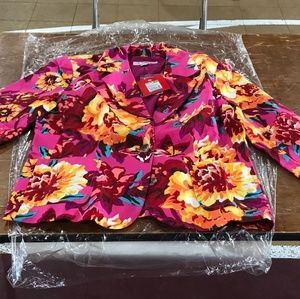 Isaac Mizrahi Flower Blazer